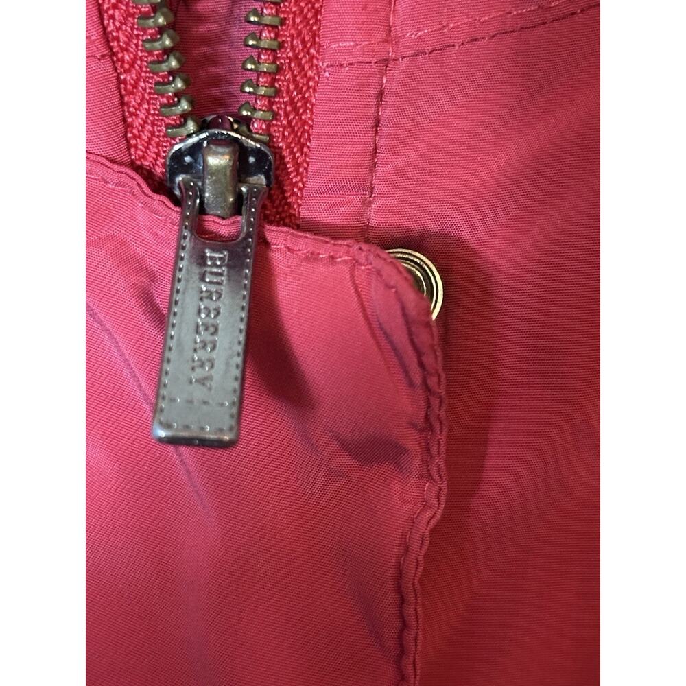 Burberry London Jacket Youth Red Nova Check Winter Rain Boy Zip Snap Size 10 US - Picture 8 of 12